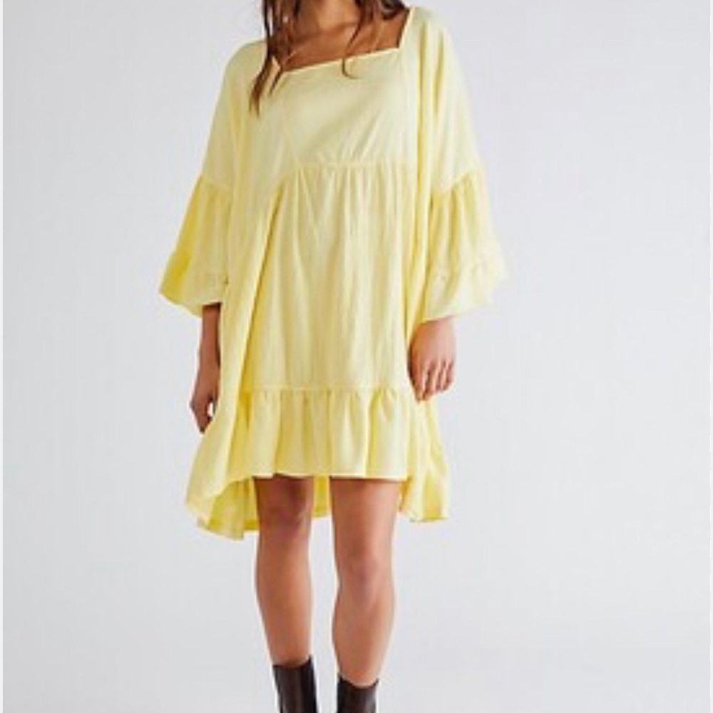 Free People Beach El Mar Mini Dress in Sunflower (yellow/gold) Medium